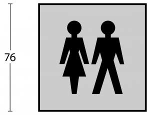 Intersteel Hinweisschilder Damen-und Herrentoilette selbstklebend