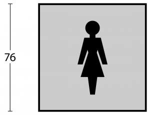 Intersteel Hinweisschilder Damentoilette Rechteckig selbstklebend