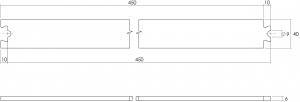 Intersteel Schiebetürsystem - Zwischenschiene 45 cm Mattschwarz