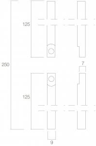 Intersteel Stangenset für Fenster-Stangenschloss 2 x 125 cm Messing unlackiert