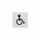 Intersteel Hinweisschilder Behindertentoilette Rechteckig selbstklebend gebürsteter Edelstahl